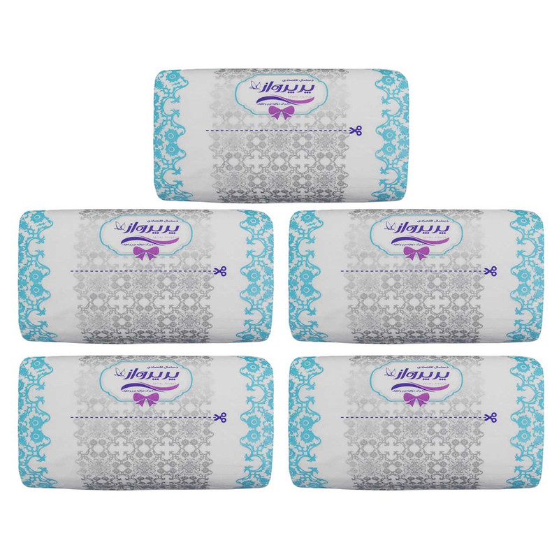 دستمال کاغذی 100 برگ پرپرواز مدل F210 بسته 5 عددی
