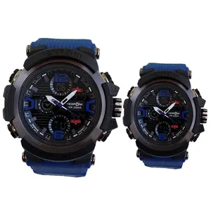 ست ساعت مچی عقربه ای زنانه و مردانه اکسپونی مدل قلبی دو زمانه اسپرت SPORT کد 510