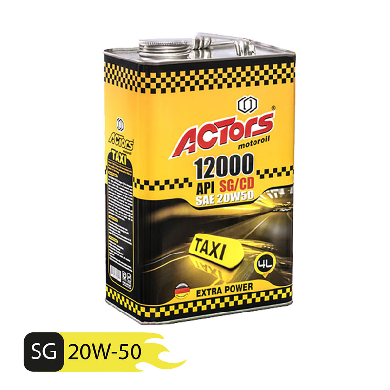 روغن موتور آکتورس مدل 20W-50 SG TAXIحجم 4 لیتر	