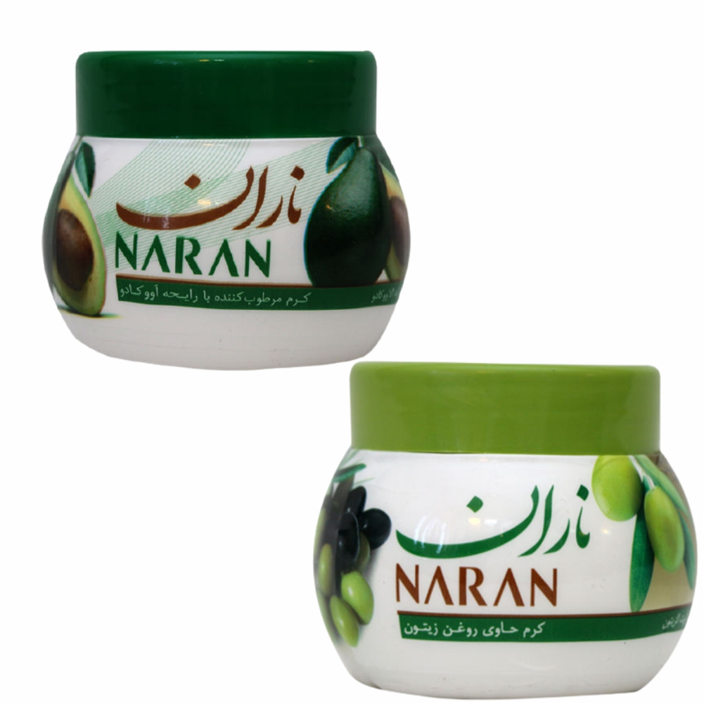 کرم مرطوب کننده ناران مدل آووکادو حجم 180 میلی لیتر به همراه کرم مرطوب کننده مدل زیتون حجم 180 میلی لیتر