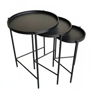 میز عسلی گرد مدل JM4 مجموعه سه عددی