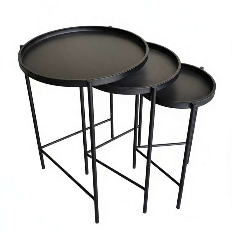 میز عسلی گرد مدل JM4 مجموعه سه عددی