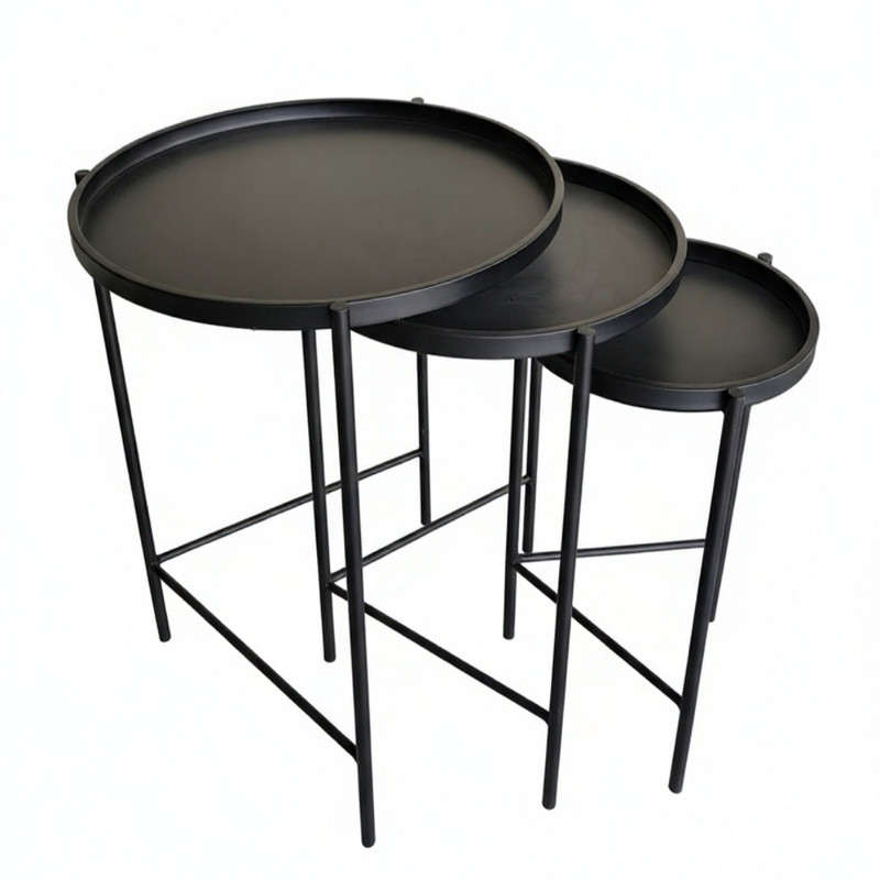 میز عسلی گرد مدل JM4 مجموعه سه عددی