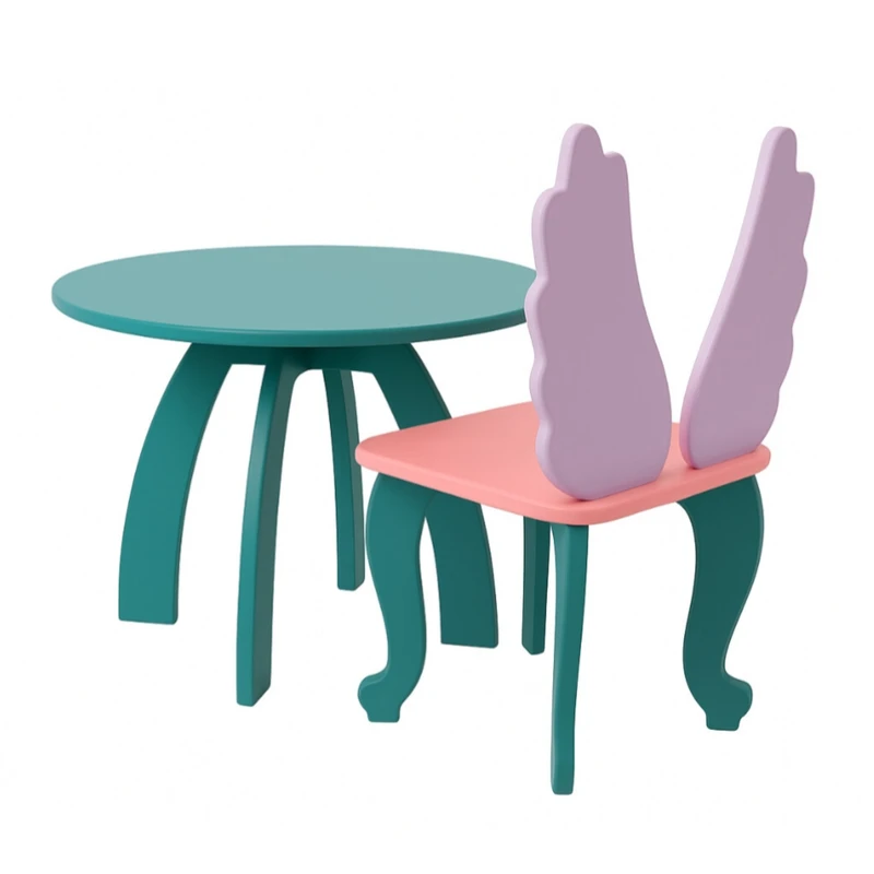 ست میز و صندلی کودک مدل بال فرشته