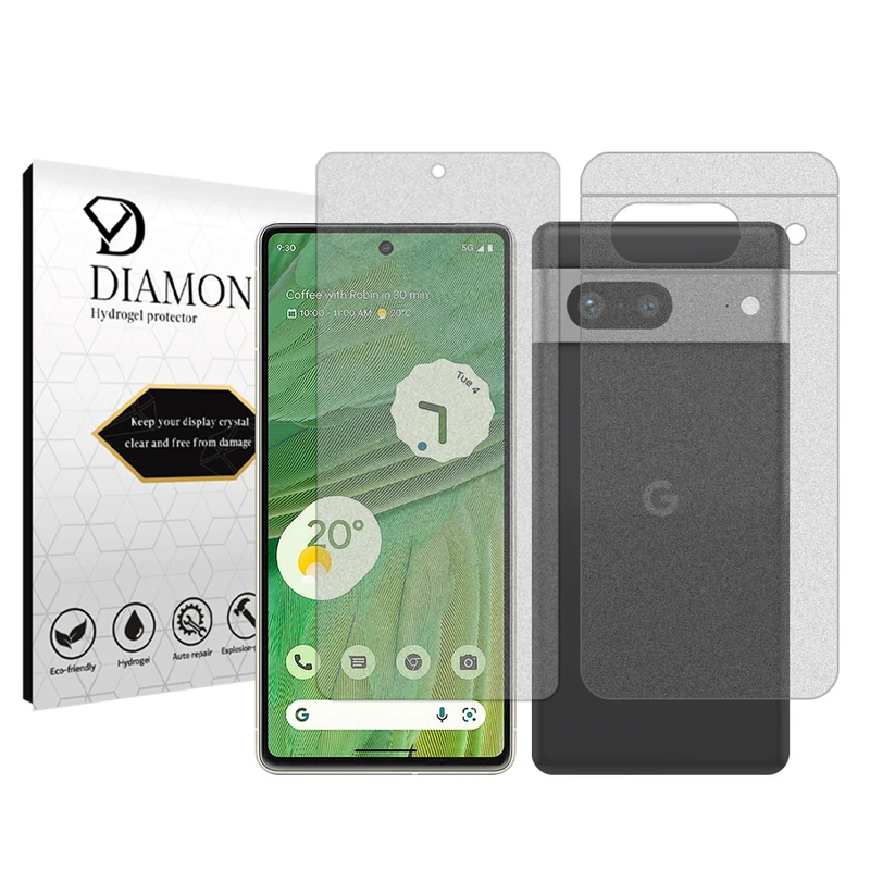 محافظ صفحه نمایش مات دیاموند مدل Tough مناسب برای گوشی موبایل گوگل Pixel 7 به همراه محافظ پشت گوشی