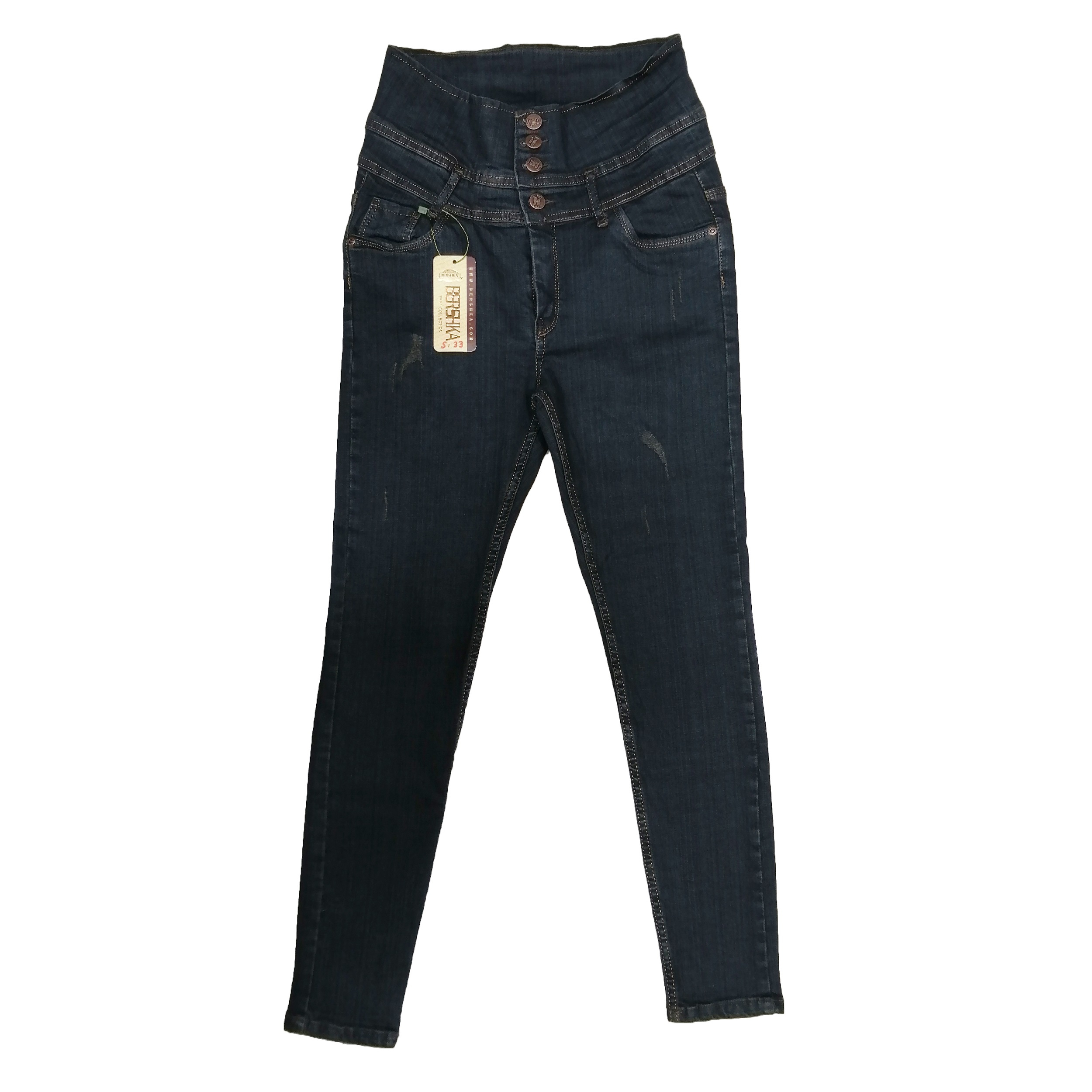 شلوار جین زنانه برشکا مدل کمر گن دار BR6