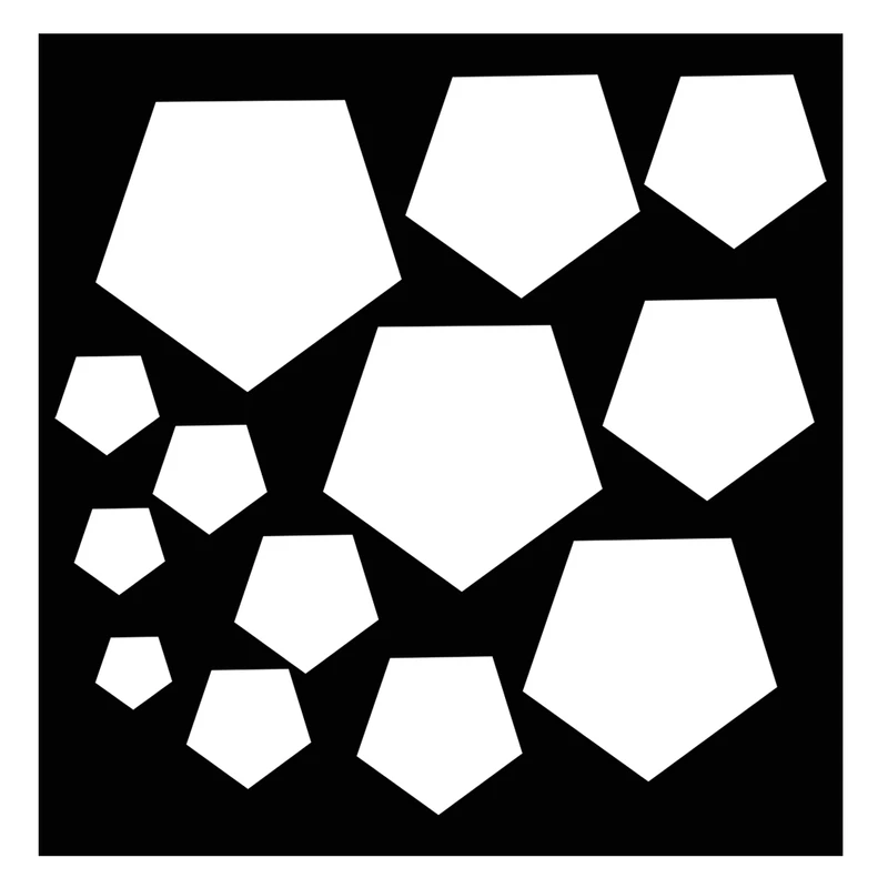 شابلون باتیس آرت طرح پنج ضلعی کد 674