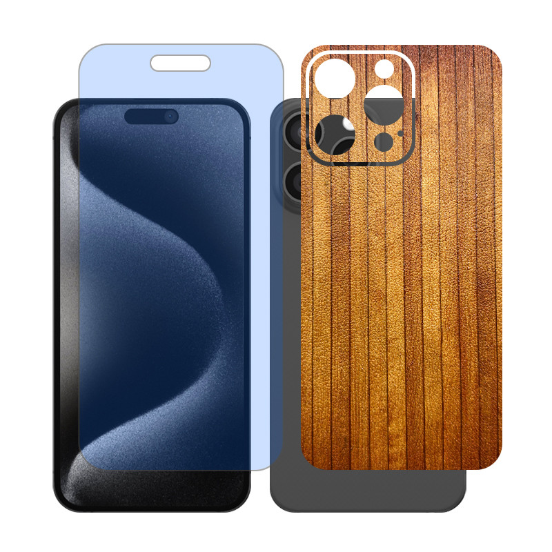 محافظ صفحه نمایش آنتی بلو گلس مدل Together مناسب برای گوشی موبایل اپل iPhone 15 Pro Max به همراه برچسب پوششی پشت گوشی