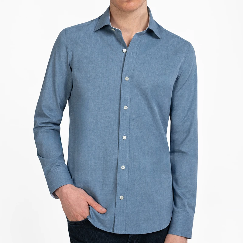 پیراهن آستین بلند یقه کراواتی مردانه ام کی مدل 1846