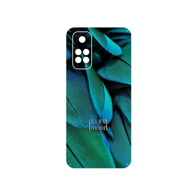 برچسب پوششی ماهوت مدل Green Feather مناسب برای گوشی موبایل شیائومی Redmi Note 11