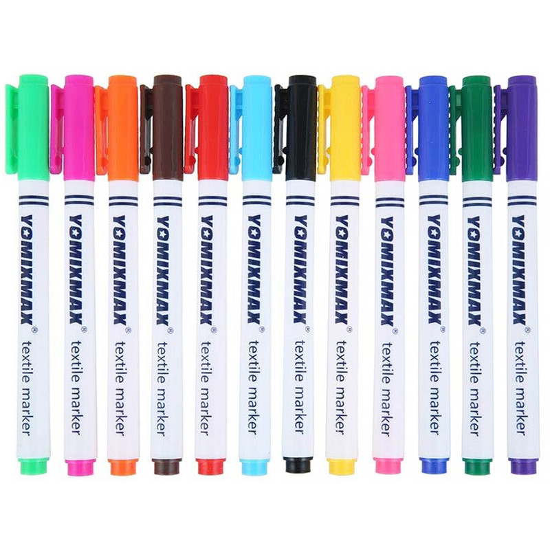 ماژیک پارچه مدل Fabric بسته 12 عددی