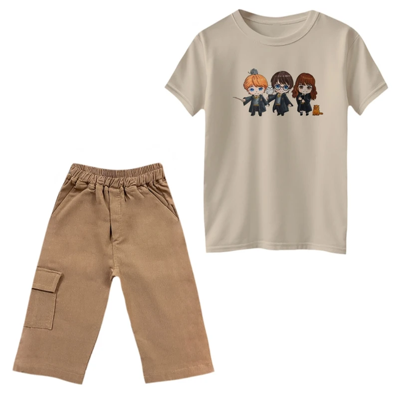 ست تی‌شرت و شلوارک پسرانه مدل هری پاتر کد 1