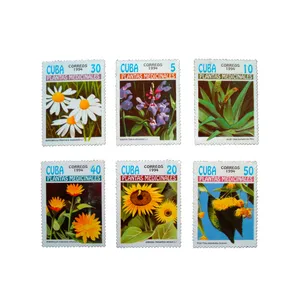 تمبر یادگاری مدل طبیعت طرح گل کد CUBA-220 مجموعه 6 عددی