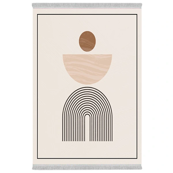 فرش پارچه‌ای دفه مدل فرشینه طرح فانتزی کد 1174