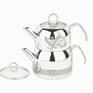 ست کتری و قوری کرکماز مدل A1632 ظرفیت کتری 2 لیتر ظرفیت قوری 1.3 لیتر