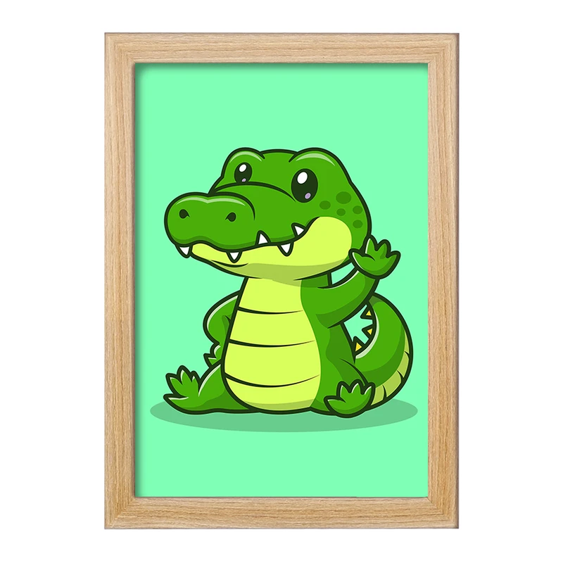 تابلو خندالو مدل حیوانات بامزه تمساح کد 25417