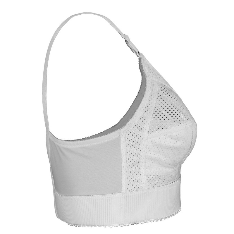 سوتین زنانه لین مدل 412 سه تکه زنبوری کش پهن رنگ سفید