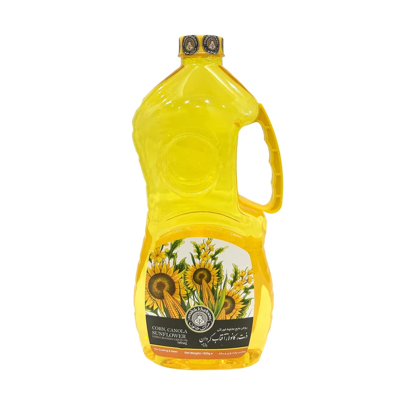 روغن مایع پخت و پز ذرت و کانولا و آفتابگردان ملک خاتون - 1.8 لیتر
