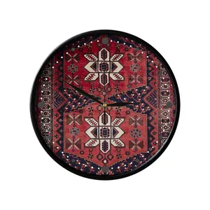 ساعت دیواری مدوپد طرح فرش بختیار دوترنج مدل C-bakhtiary08