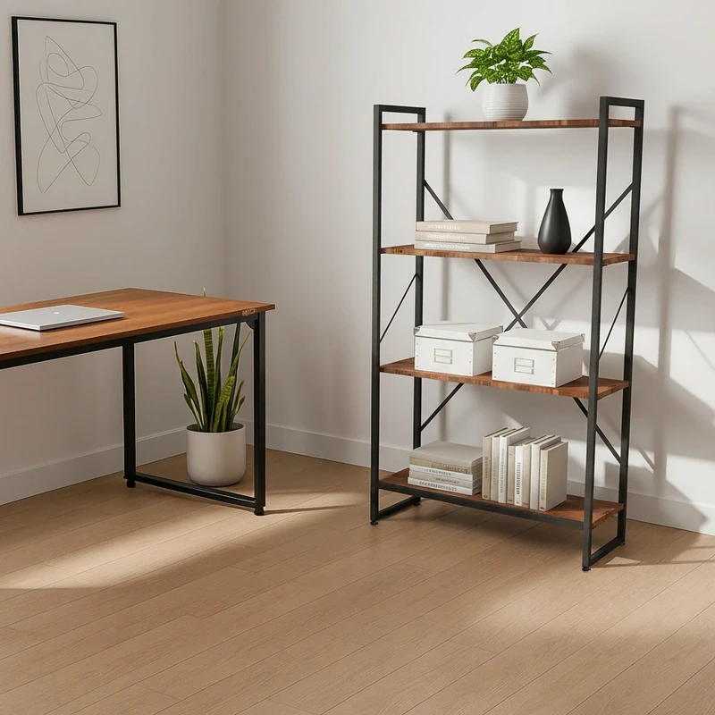 شلف ایستاده دیزم مدل مونتاژی SLF_80×140_BRN 