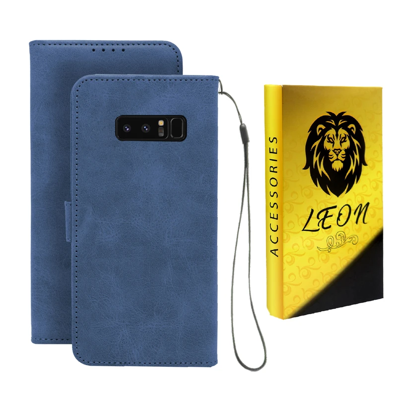 کیف کلاسوری لئون مدل Scusa Oro مناسب برای گوشی موبایل سامسونگ Galaxy Note 8 به همراه بند آویز 