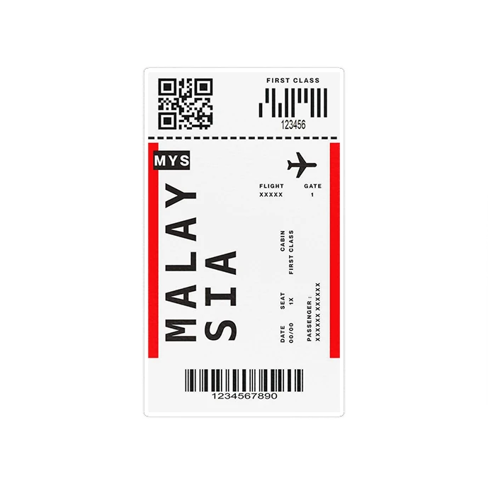 استیکر لپ تاپ ماسا دیزاین طرح malaysia مدل STK1666