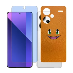 Glass Together model anti blue Screen Protector Suitable for Xiaomi Redmi Note 13 Pro Plus Mobile Phone with Back cover sticker