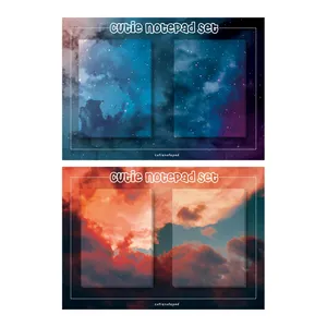 کاغذ یادداشت کیوتی مدل ست sunset & galaxy بسته 120 عددی