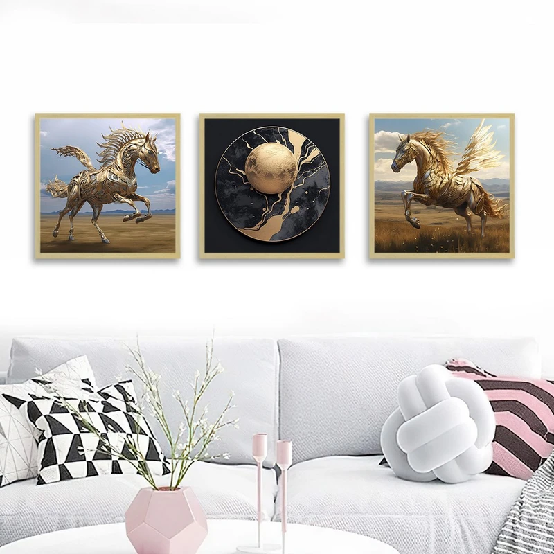 تابلو بکلیت طرح اسب مدل شاین اکلیلی BE-1238 مجموعه 3  عددی