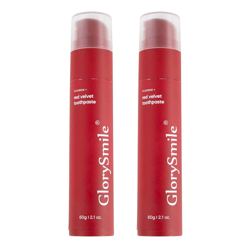  خمیردندان گلوری اسمایل مدل 01 با طعم کیک قرمز وزن 60 گرم بسته 2 عددی