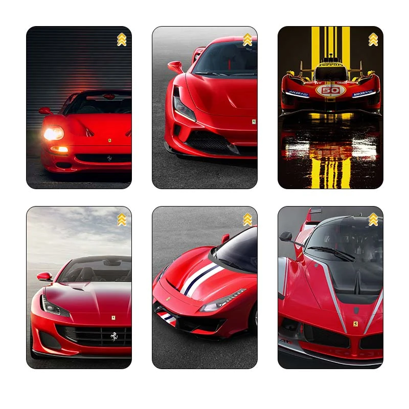 استيکر کارت کارنيکا طرح فراری Ferrari کد 20643 مجموعه 6 عددی