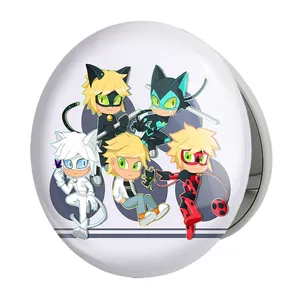 آینه جیبی خندالو طرح دختر کفشدوزکی مدل تاشو کد 25046 