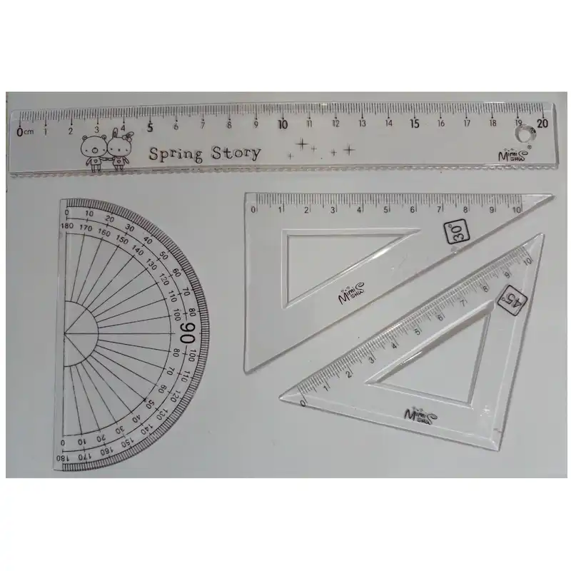 ست خط کش کد B22 مجموعه 4 عددی