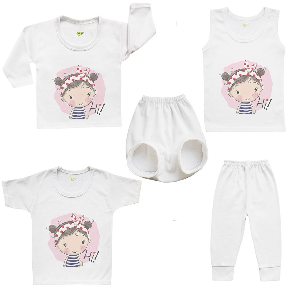 ست 5 تکه لباس نوزادی کارانس مدل SFBT-269