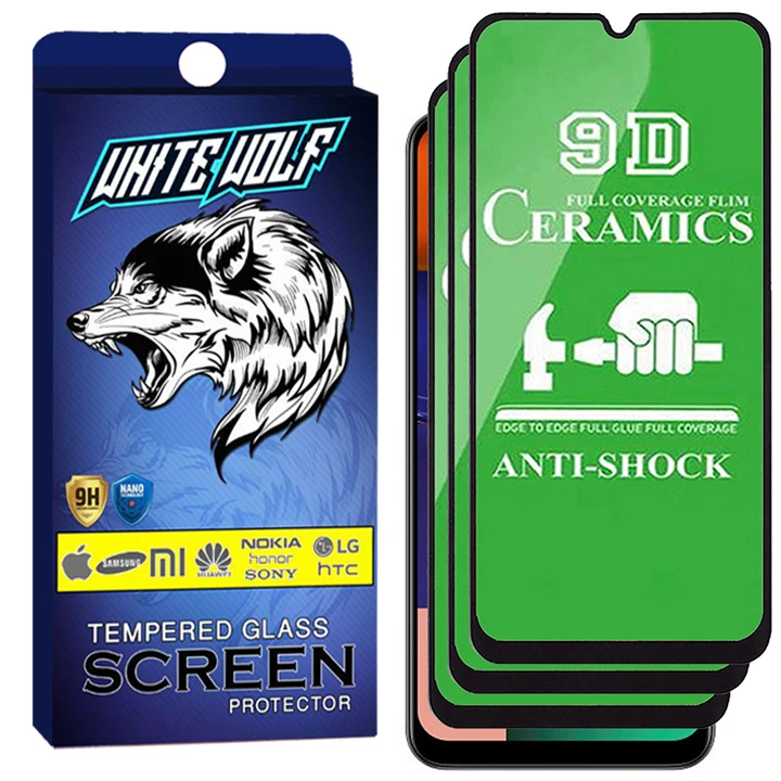 محافظ صفحه نمایش وایت ولف مدل WGCR2 مناسب برای گوشی موبایل سامسونگ Galaxy A10 بسته 3 عددی