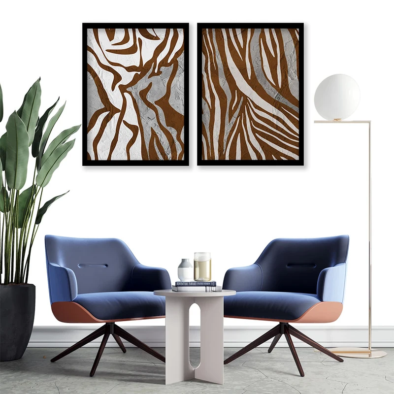 تابلو صبا طرح مدل دکوراتیو مدرن کد 151 مجموعه 2 عددی