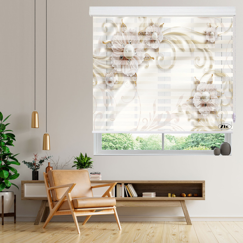 پرده زبرا زیو مدل 3D-1114 سایز 150x150 سانتی متر
