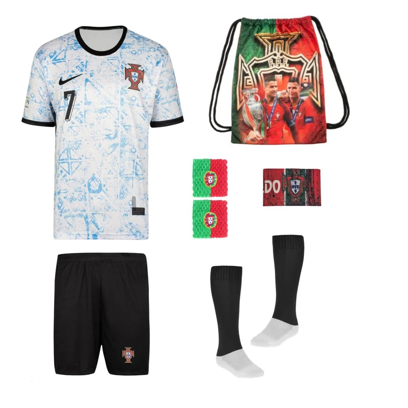 ست 7 تکه لباس ورزشی پسرانه مدل دوم پرتغال طرح رونالدو