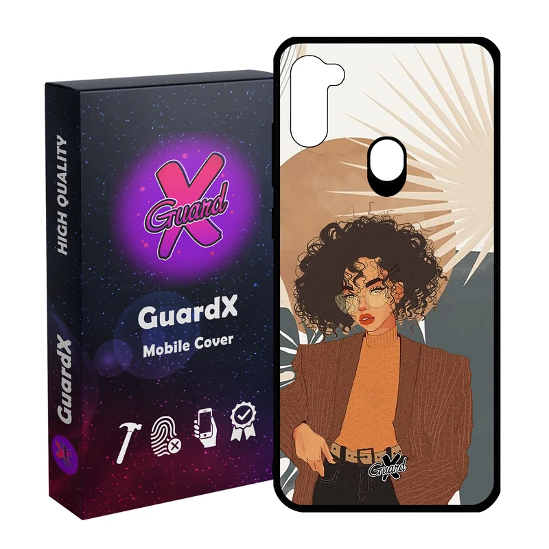 کاور گارد ایکس طرح Girl مدل Glass10369 مناسب برای گوشی موبایل سامسونگ Galaxy A11