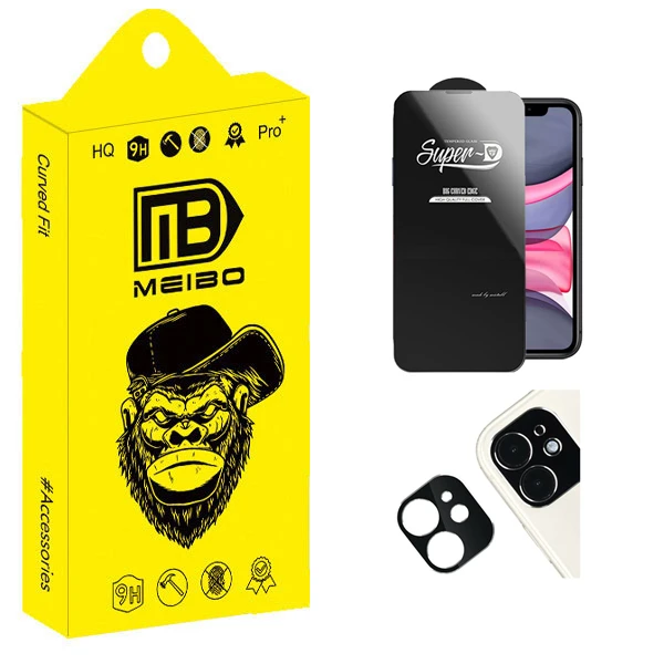 محافظ صفحه نمایش میبو مدل Clear SuperD مناسب برای گوشی موبایل اپل iPhone 11 به همراه محافظ لنز دوربین