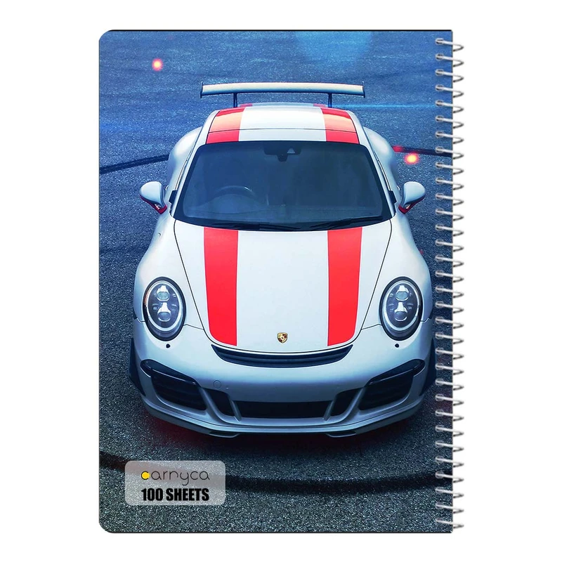 دفتر شطرنجی 100 برگ سیمی کارنیکا طرح پورشه Porsche کد 16060