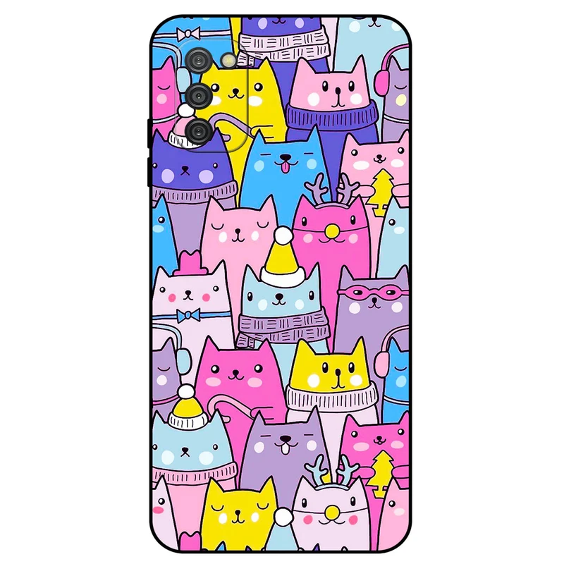 کاور مگافون طرح گربه مدل 8065 مناسب برای گوشی موبایل سامسونگ Galaxy A03S       