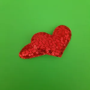 گیره مو زنانه مدل قلب پولکی