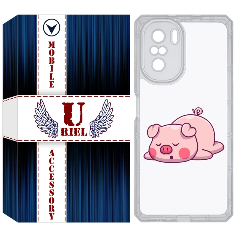 کاور یوریل مدل Clear کد 42 طرح پیگی مناسب برای گوشی موبایل شیائومی Poco F3 / Redmi K40 / Mi 11i