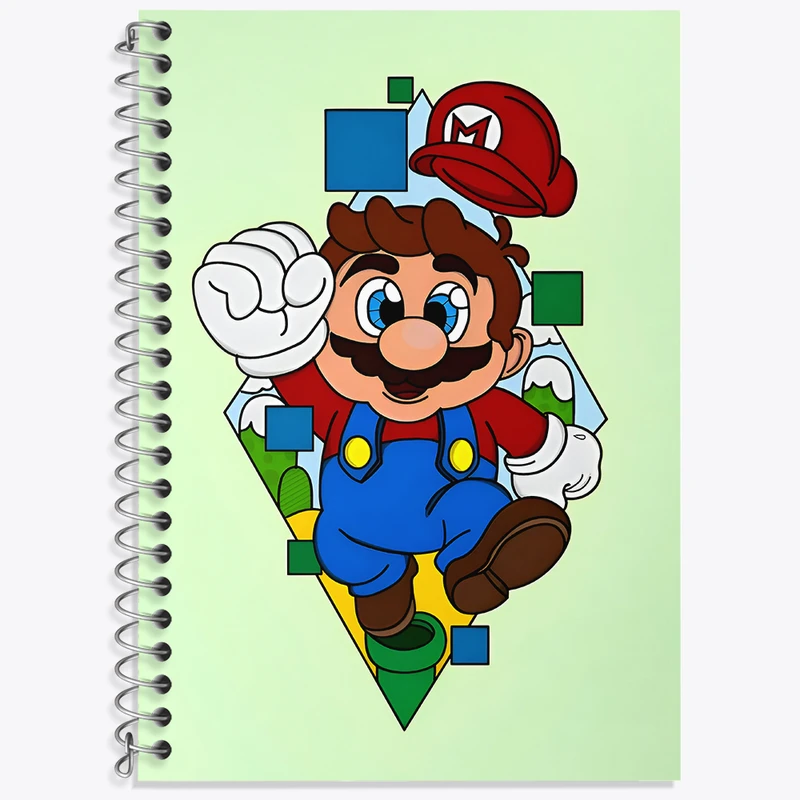 دفتر زبان 50 برگ خندالو مدل سه خط طرح سوپر ماریو کد N4571