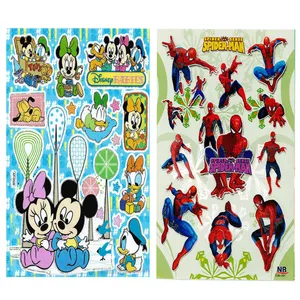 استیکر کودک طرح مرد عنکبوتی و میکی موس کد CT111 مجموعه 2 عددی 