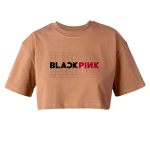 کراپ‌تاپ آستین کوتاه زنانه مدل BLACKPINK  کد L298 K