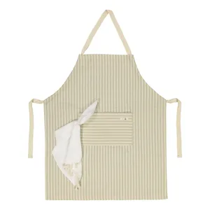 پیش بند آشپزخانه نمک مدل راه راه به همراه حوله دستی