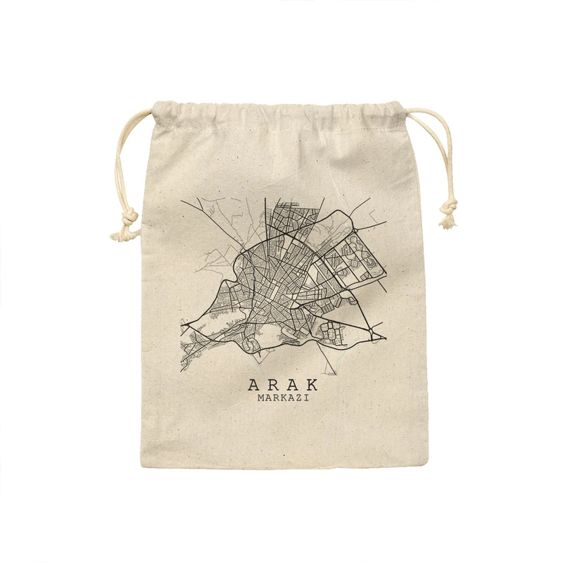 نظم دهنده ترمه طراحان ایده مدل نقشه شهر اراک کد map0513 - L سایز 40x28 سانتی متر