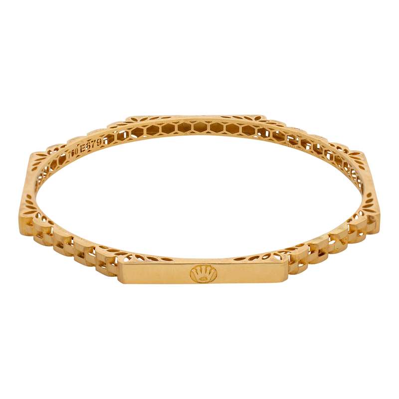 النگو طلا 18عیار رستا گالری مدل بنگل 14030211 النگو طلا 18عیار رستا گالری مدل بنگل 14030211